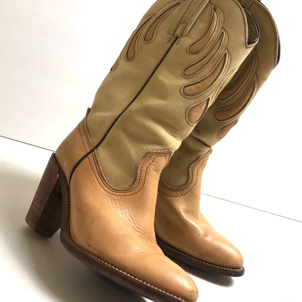 Frye Cowboy Boho Country Western Boots Womens 8 💛